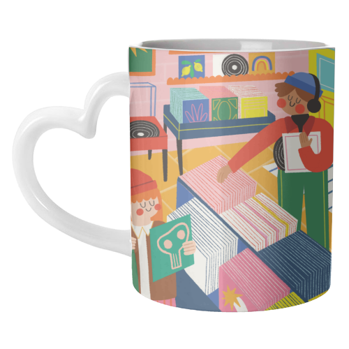 Vinyl Shop - unique mug by AbiGoLucky