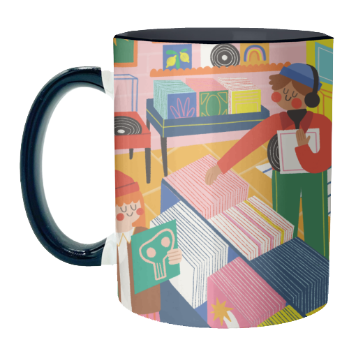 Vinyl Shop - unique mug by AbiGoLucky