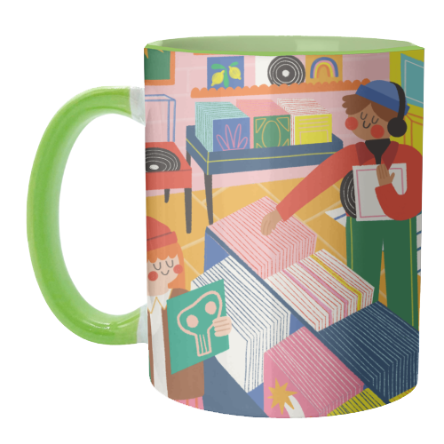 Vinyl Shop - unique mug by AbiGoLucky