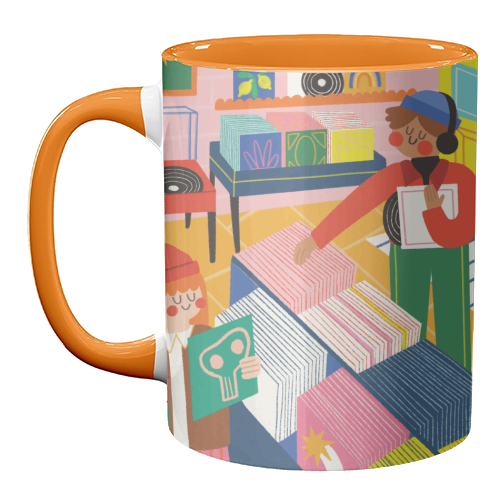 Vinyl Shop - unique mug by AbiGoLucky