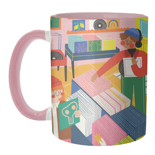 Vinyl Shop - unique mug by AbiGoLucky