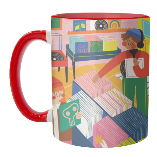 Vinyl Shop - unique mug by AbiGoLucky