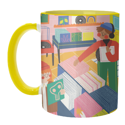 Vinyl Shop - unique mug by AbiGoLucky