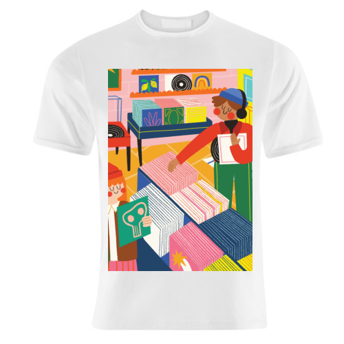 Vinyl Shop - unique t shirt by AbiGoLucky