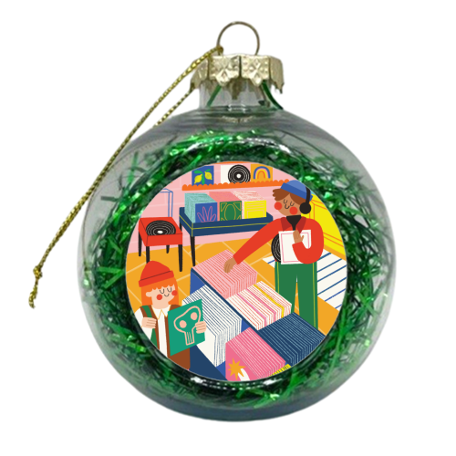 Vinyl Shop - xmas bauble by AbiGoLucky