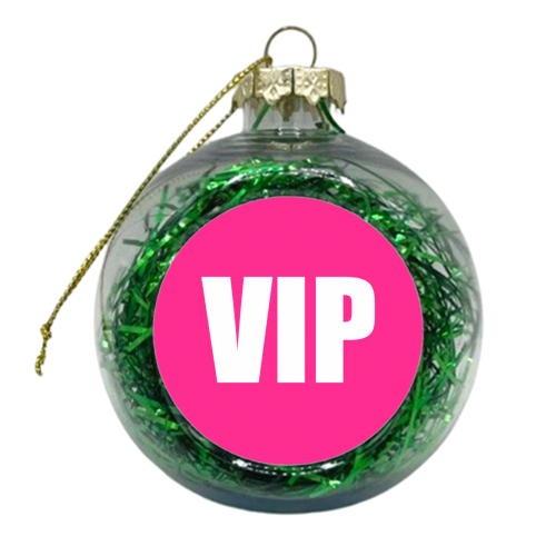 VIP ( pink version ) - xmas bauble by Adam Regester