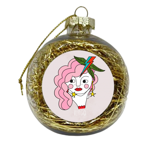 Virgo Girl - xmas bauble by Nichola Cowdery