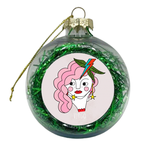 Virgo Girl - xmas bauble by Nichola Cowdery