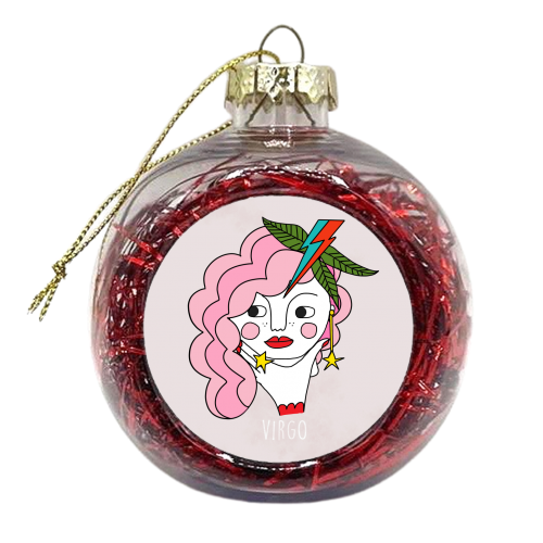 Virgo Girl - xmas bauble by Nichola Cowdery