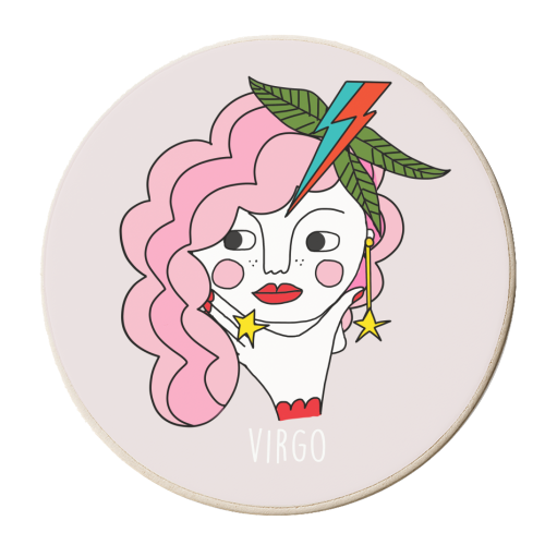 Virgo Girl - personalised beer coaster by Nichola Cowdery