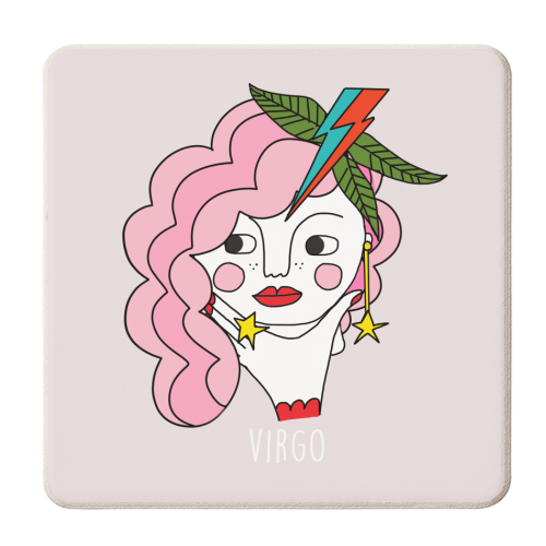 Virgo Girl - personalised beer coaster by Nichola Cowdery