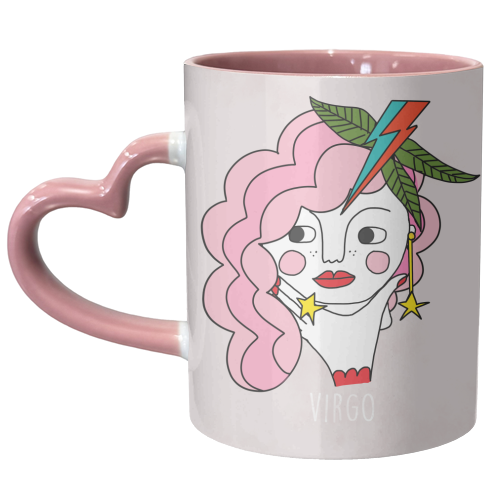 Virgo Girl - unique mug by Nichola Cowdery