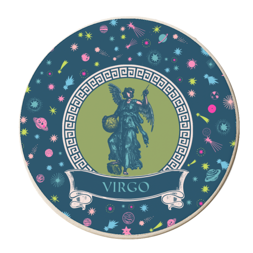 Virgo - personalised beer coaster by Wallace Elizabeth