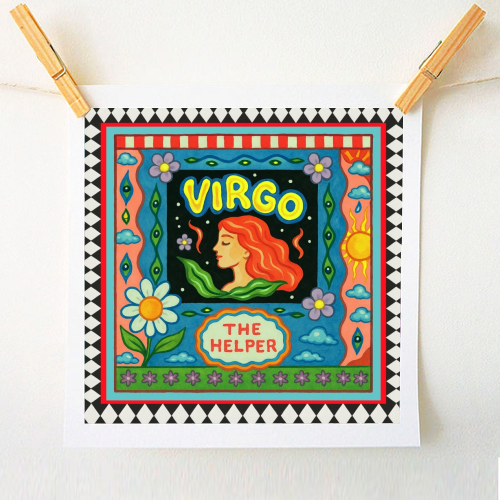 Virgo star sign - A1 - A4 art print by Wallace Elizabeth