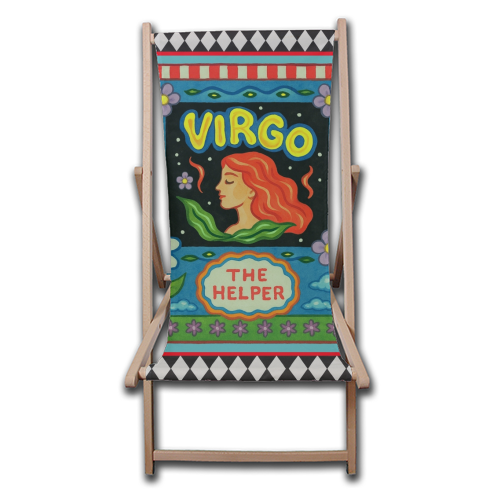 Virgo star sign - canvas deck chair by Wallace Elizabeth