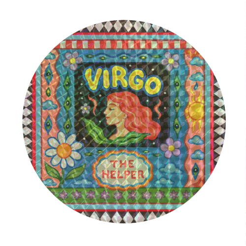 Virgo star sign - Circle Sticker by Wallace Elizabeth