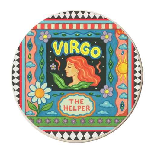 Virgo star sign - personalised beer coaster by Wallace Elizabeth