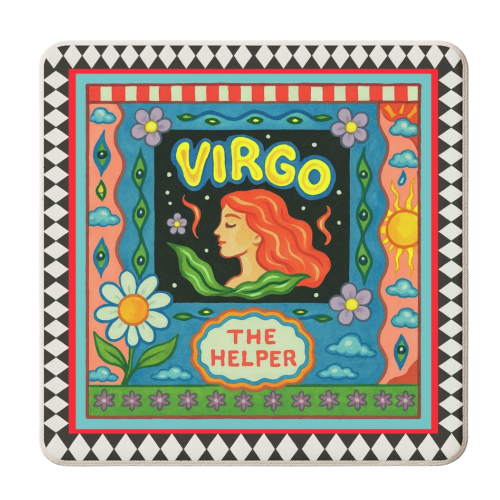 Virgo star sign - personalised beer coaster by Wallace Elizabeth