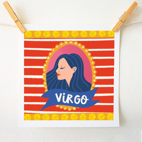 Virgo Star Sign Zodiac Astrology Illustration Design - A1 - A4 art print by AbiGoLucky