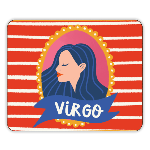 Virgo Star Sign Zodiac Astrology Illustration Design - designer placemat by AbiGoLucky
