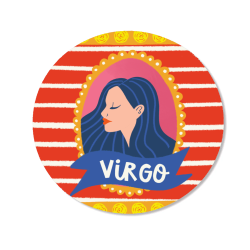 Virgo Star Sign Zodiac Astrology Illustration Design - Magnet by AbiGoLucky