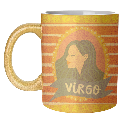 Virgo Star Sign Zodiac Astrology Illustration Design - unique mug by AbiGoLucky