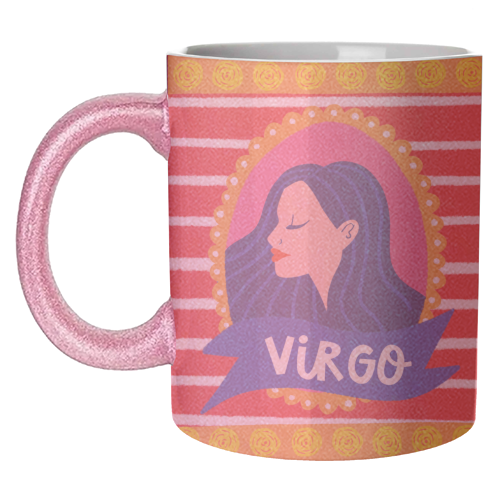 Virgo Star Sign Zodiac Astrology Illustration Design - unique mug by AbiGoLucky