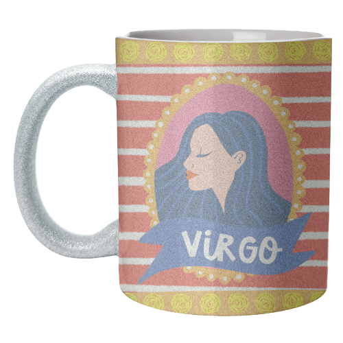 Virgo Star Sign Zodiac Astrology Illustration Design - unique mug by AbiGoLucky