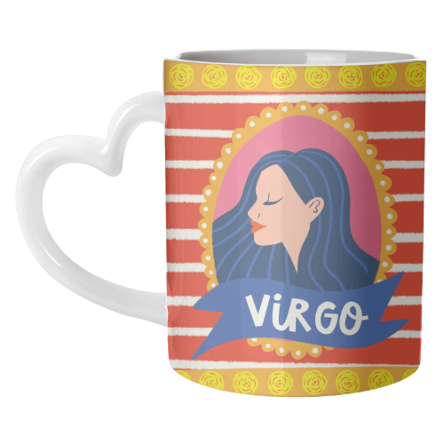 Virgo Star Sign Zodiac Astrology Illustration Design - unique mug by AbiGoLucky