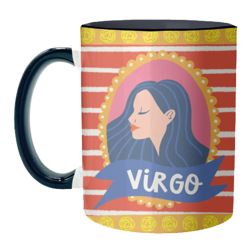 Virgo Star Sign Zodiac Astrology Illustration Design - unique mug by AbiGoLucky