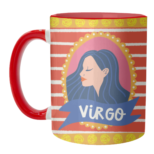Virgo Star Sign Zodiac Astrology Illustration Design - unique mug by AbiGoLucky