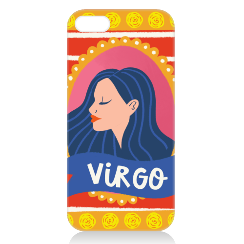Virgo Star Sign Zodiac Astrology Illustration Design - unique phone case by AbiGoLucky