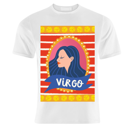 Virgo Star Sign Zodiac Astrology Illustration Design - unique t shirt by AbiGoLucky