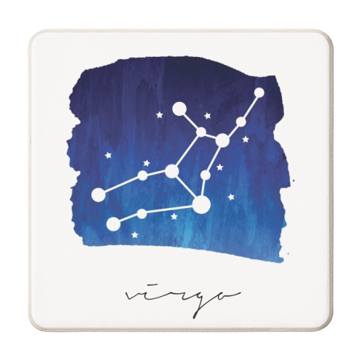 Virgo Zodiac Constellation - personalised beer coaster by Toni Scott