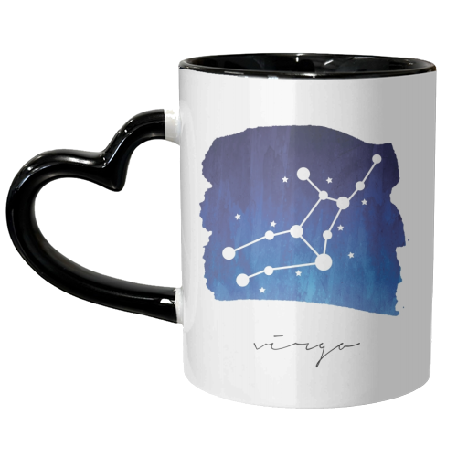 Virgo Zodiac Constellation - unique mug by Toni Scott