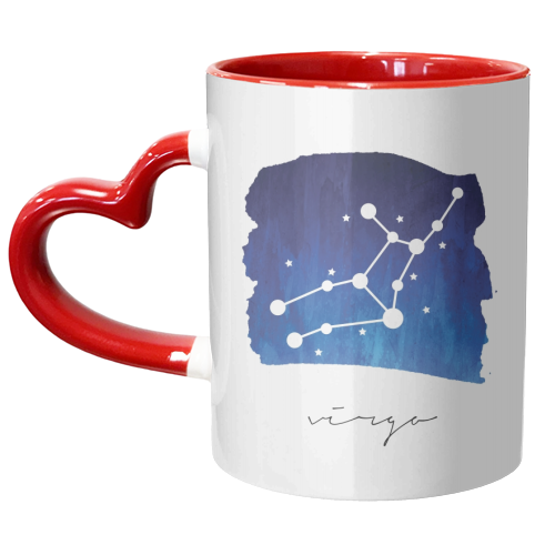 Virgo Zodiac Constellation - unique mug by Toni Scott