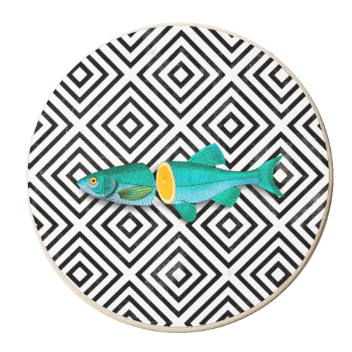 Vitamin Sea Tile Print - personalised beer coaster by OhMC! Designs