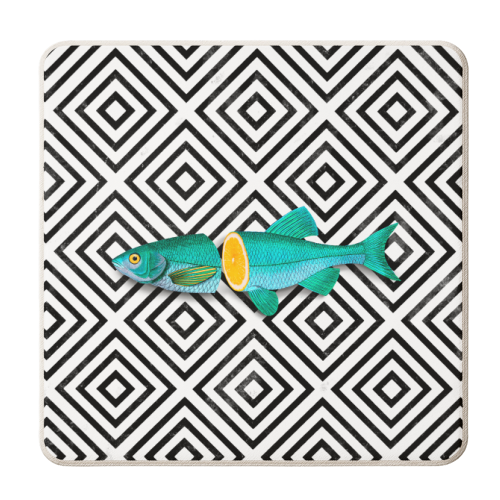 Vitamin Sea Tile Print - personalised beer coaster by OhMC! Designs