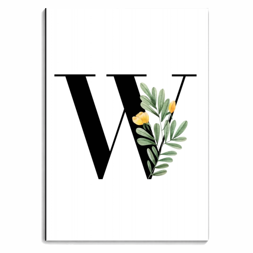 W Floral Letter Initial - personalised A4, A5, A6 notebook by Toni Scott