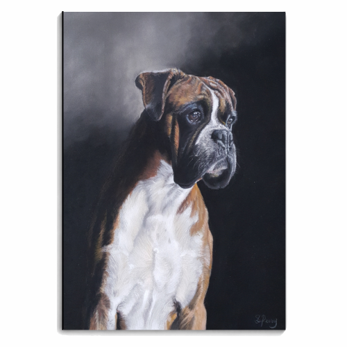 Boxer dog - Waiting - personalised A4, A5, A6 notebook by Sarah Perry Fine Art