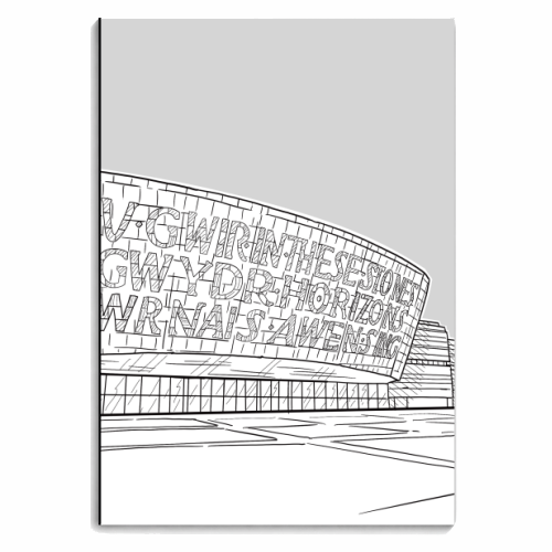 Wales Millennium Centre, Cardiff - personalised A4, A5, A6 notebook by Adam Regester