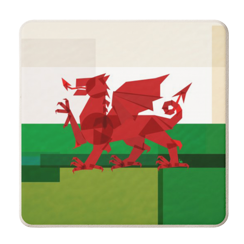 Wales - personalised beer coaster by Fimbis