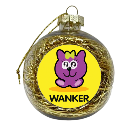 Wanker - xmas bauble by David Black