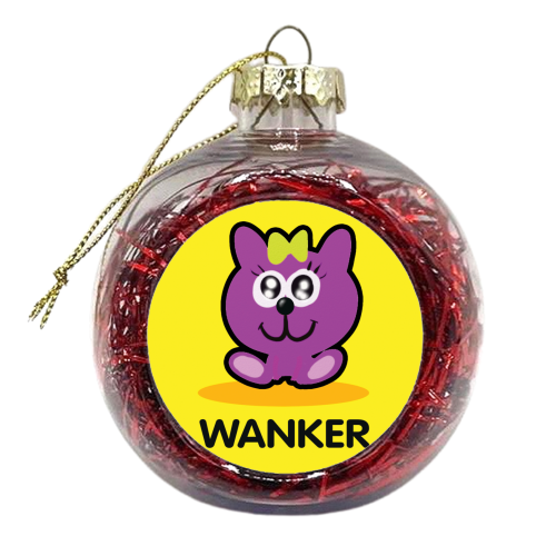 Wanker - xmas bauble by David Black