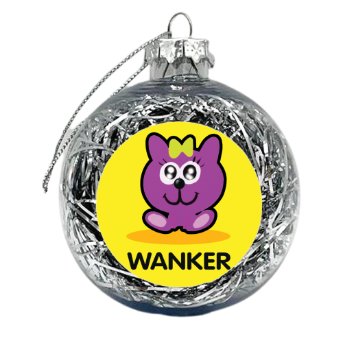 Wanker - xmas bauble by David Black