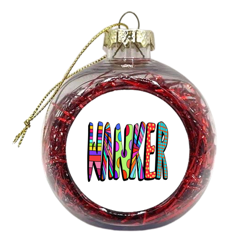 Wanker - xmas bauble by PixieDrew