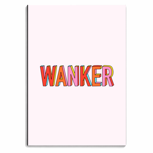 Wanker In Hand Drawn 3D Lettering - personalised A4, A5, A6 notebook by Adam Regester