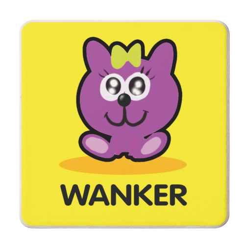 Wanker - personalised beer coaster by David Black