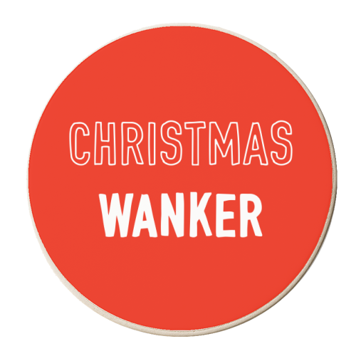 Wanky Christmas Design - personalised beer coaster by Adam Regester