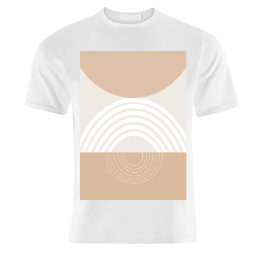 Warm Beige Sun Arch Balance #2 #minimal #abstract #art - unique t shirt by Anita Bella Jantz